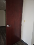 Wooden doors with metal frame with hardware