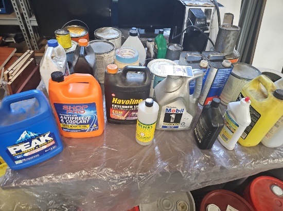 Assorted bottled containers