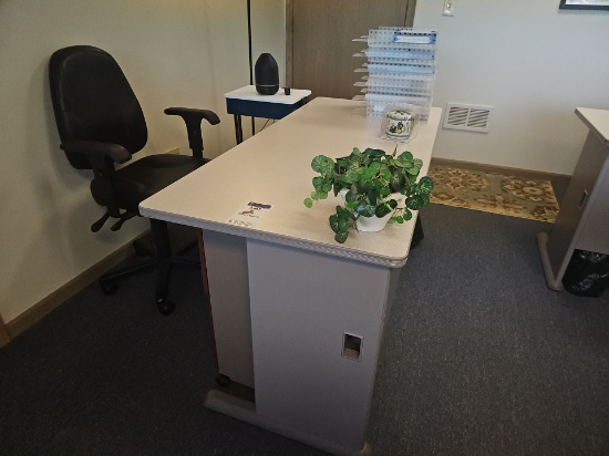 Front office desk with chair