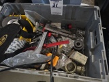 Assorted bin with hardware and tools