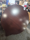 Wooden 4' round table with legs