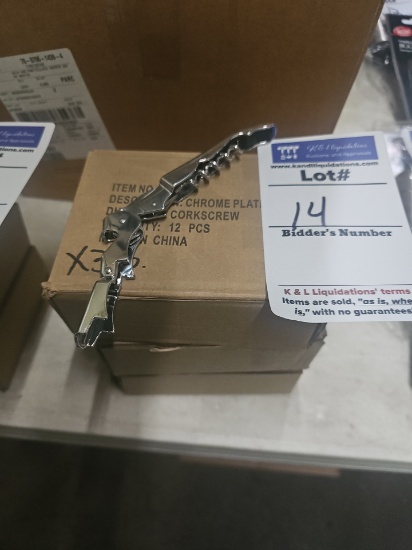 Chrome plated duo lever cork screw