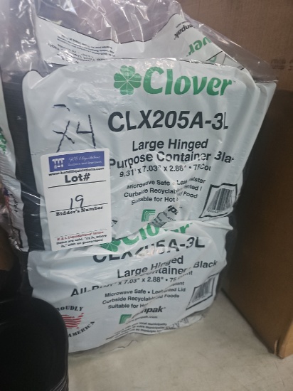 Clover containers 9.31" x 7.03" x 2.88"