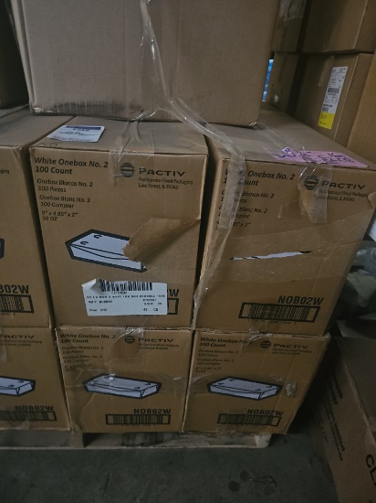 White ONE box No.2 take out containers