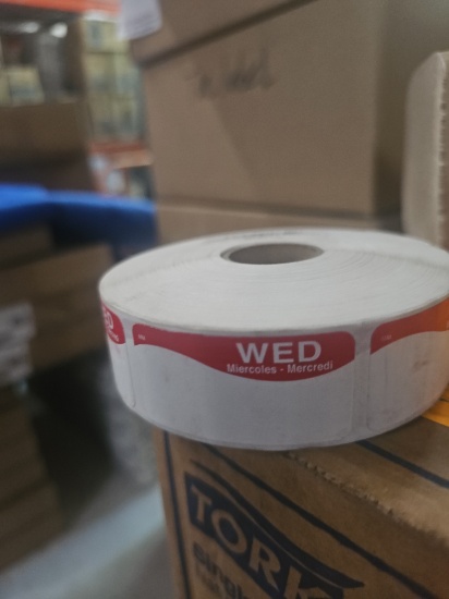 Day sticker labels NEW for food