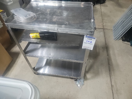 Stainless steel transport cart 16" x 24"