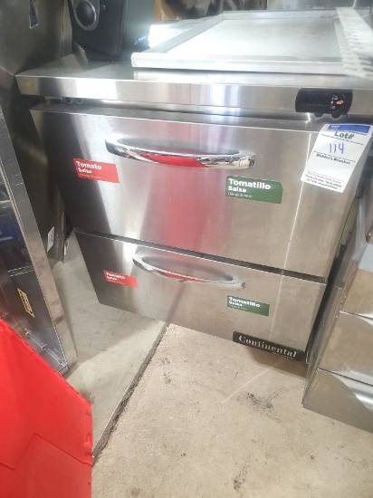 Continental undercounter two door cooler