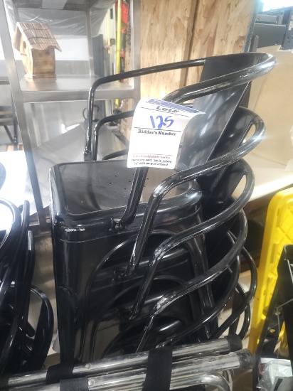 Black metal Outdoor chairs