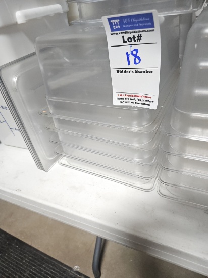 Cambro poly inserts 13" x 10" x 6" deep