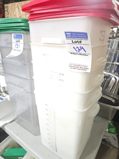Twenty Liter cambro containers