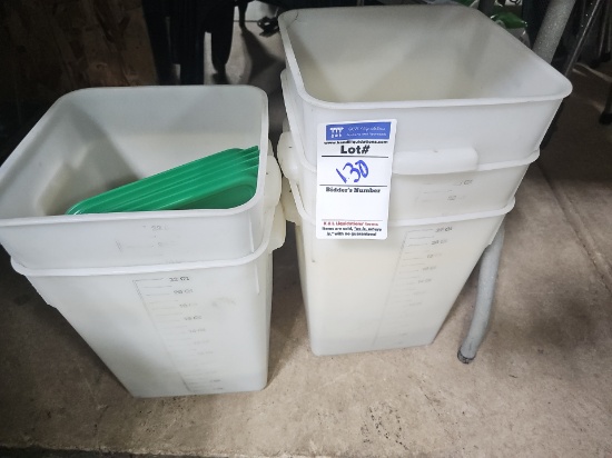 Twenty Liter cambro containers
