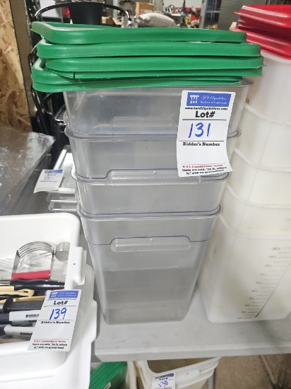Twenty Liter cambro containers