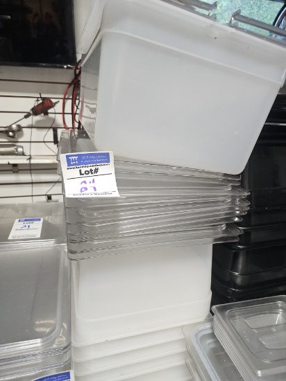 Cambro poly inserts 13" x 21" x 7" with lids