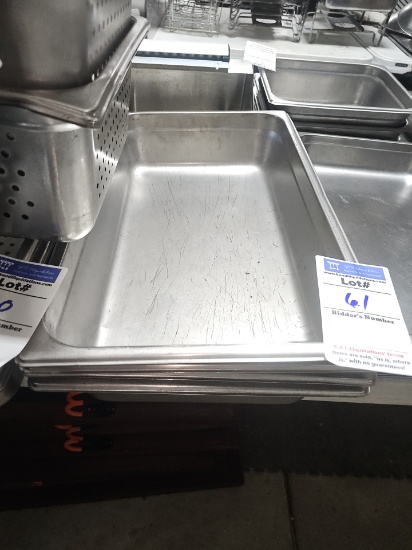 Stainless steel inserts 21" x 13" x 4"