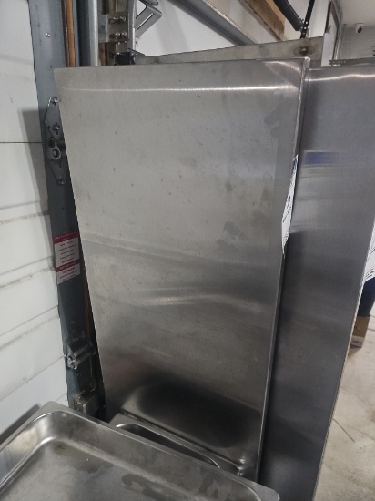 Stainless steel wall mounted shelf 6' x 16"
