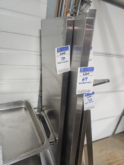 Stainless steel wall mounted shelf 6' x 16"
