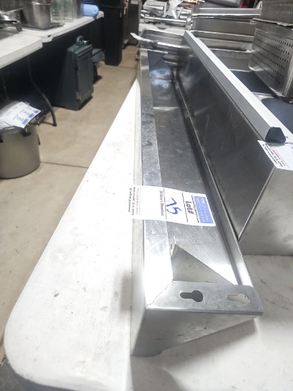 Stainless steel wall mounted shelf 4' x 5"