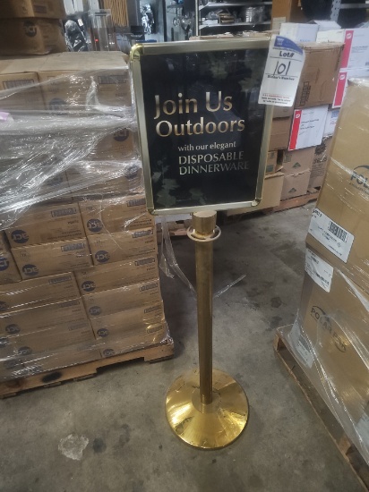 Entry sign metal framed