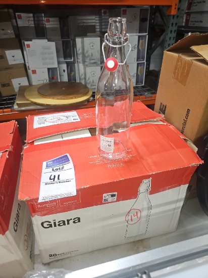 Glass bottles with swing caps
