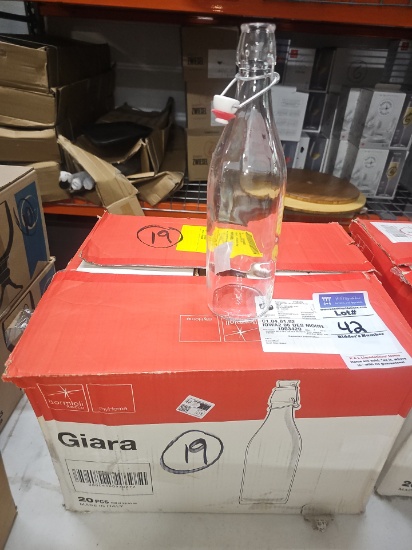 Glass bottles with swing caps