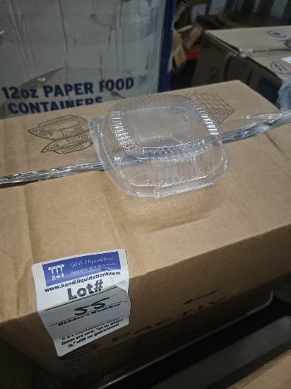 Clearview Hinged containers 5 1/4" x 5 1/4" x 2.5"