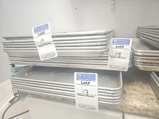 Aluminum Full size sheet pans used