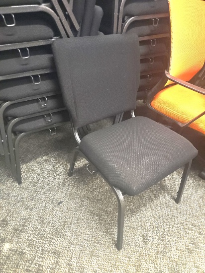 Black metal cushion seats with metal frame