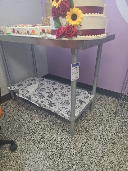 Stainless steel top table 2' x 4' with Galvanized undershelf