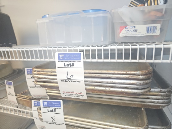 Aluminum Half size sheet pans used