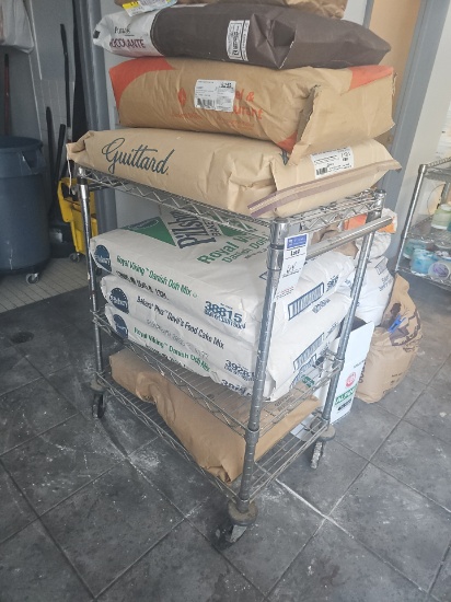 Wire cart on wheel