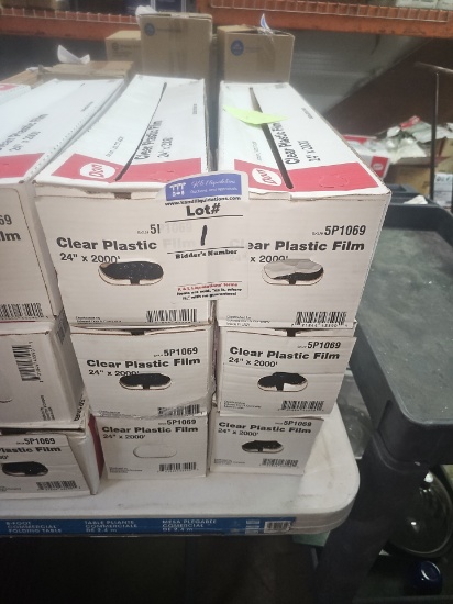 Clear plastic food wrap 24" x 2000'