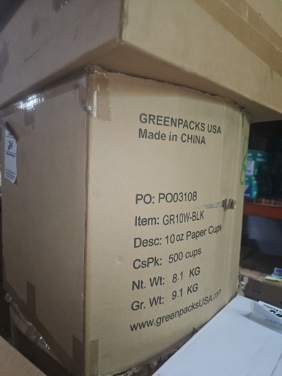 Green Pack 10oz Coffee cups with lids