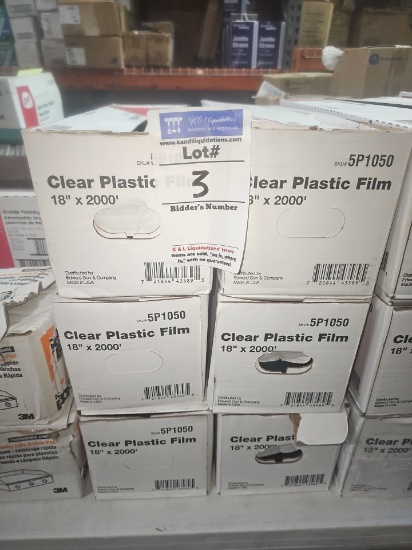 Clear plastic food wrap 18" x 2000'