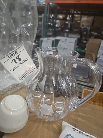 Clear plastic pitchers