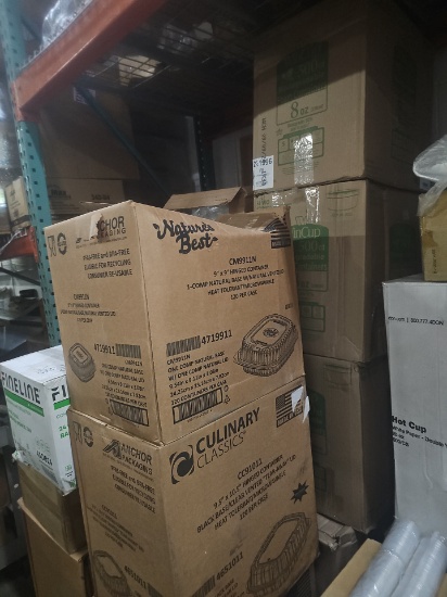 Pallet of paper goods