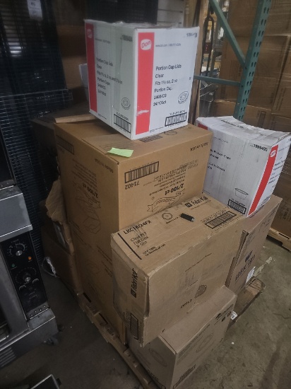 Pallet of paper goods