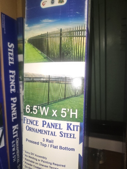 Steel fence panels 6.5" x 5' sold per section
