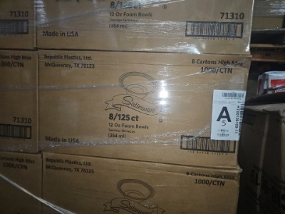 Foam bowls 12oz 1000ct per box