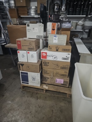 Pallet of commercial glassware