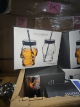 Skull Glass sippy cups (sold per pair) with straws