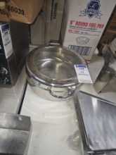 Round stainless steel Chafer with port