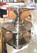 Stainless steel cake stands NEW 12 3/4"