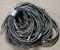 Lot of (6) 1/0 approx 25' welder leads with MPB-1 male/female connections
