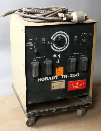 Hobart TR-250 serial #88WS12804; with cart, power cord, 1-ground, 1-stinger