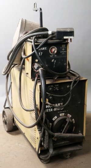 Hobart Beta-Mig LF welder with feeder, torch, power cord, accessory box; mo