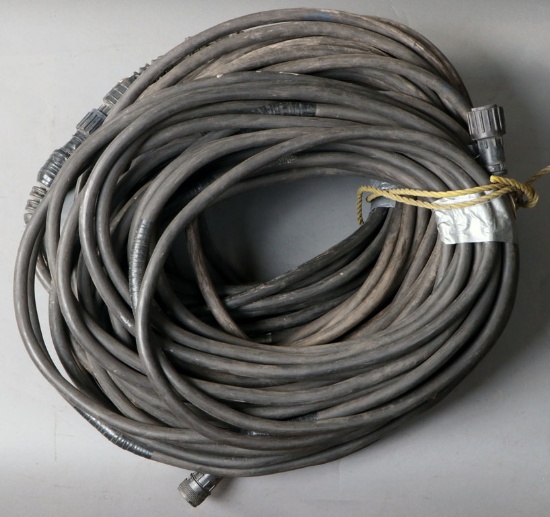 Lot of (4) approximately 50' Miller Remote Cable feeder cables
