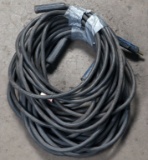 Lot of (2) 1/0 approx 50' welder leads with MPB-1 male/female connections