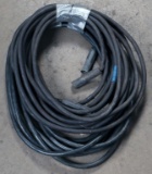 Lot of (2) 1/0 approx 50' welder leads with MPB-1 male/female connections