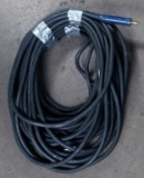 Lot of (2) 1/0 approx 50' welder leads with MPB-1 male/female connections