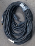 Lot of (2) 1/0 approx 50' welder leads with MPB-1 male/female connections